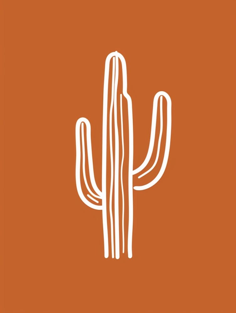 Cactus Line Drawing Old Man Cactus 1