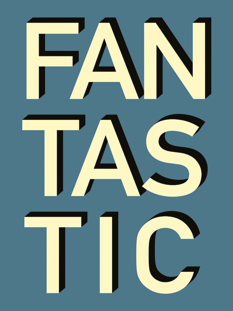 Blue Fantastic Typography