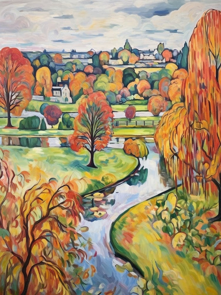 Autumn Gardens Painting Blenheim Palace Gardens 1