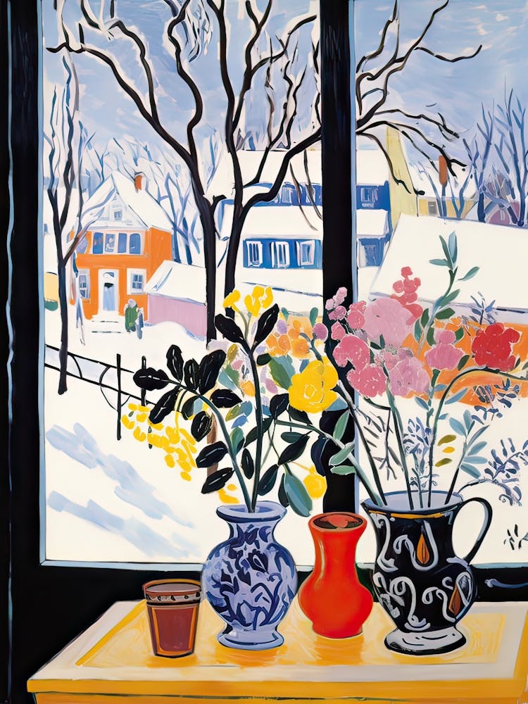 The Windowsill Of Moscow   Russia Snow Inspired By Matisse 3