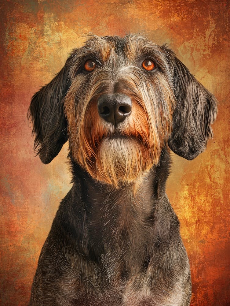 Portrait d'un Schnauzer. Généré par IA.