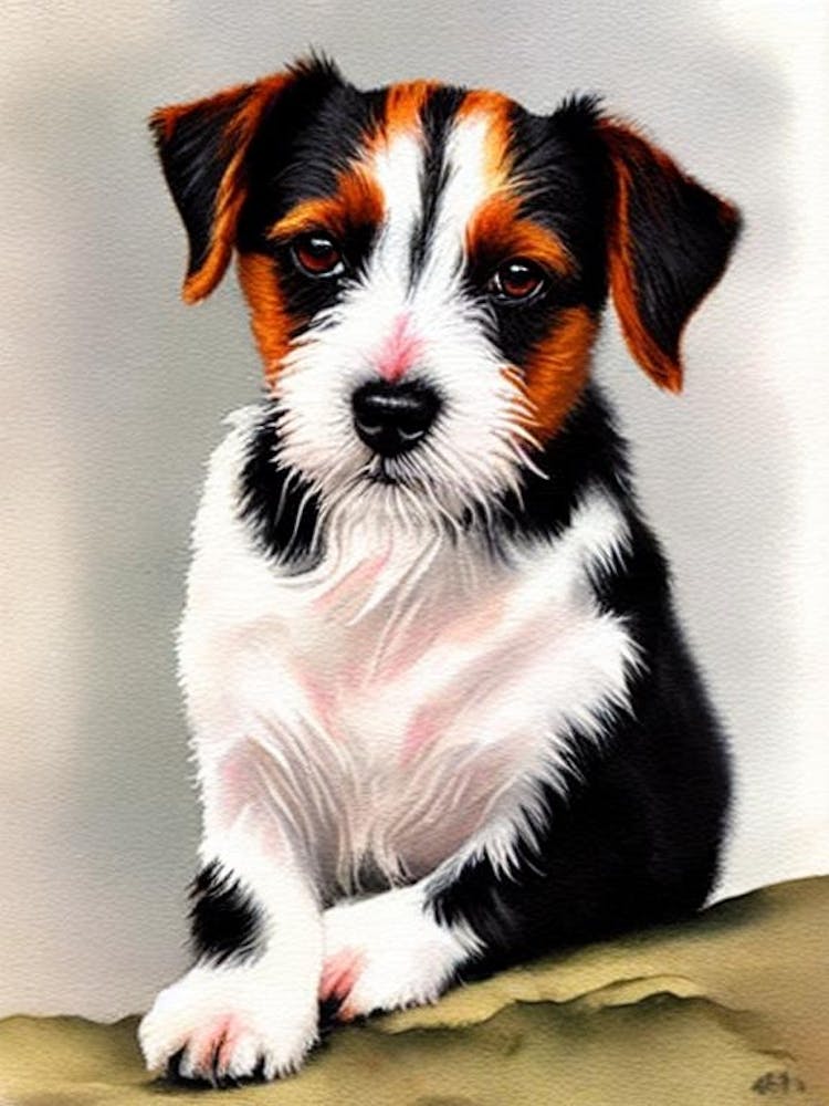 Parson Russell Terrier 3 Watercolour Dog
