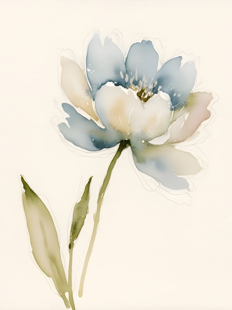 Blue Peony 1