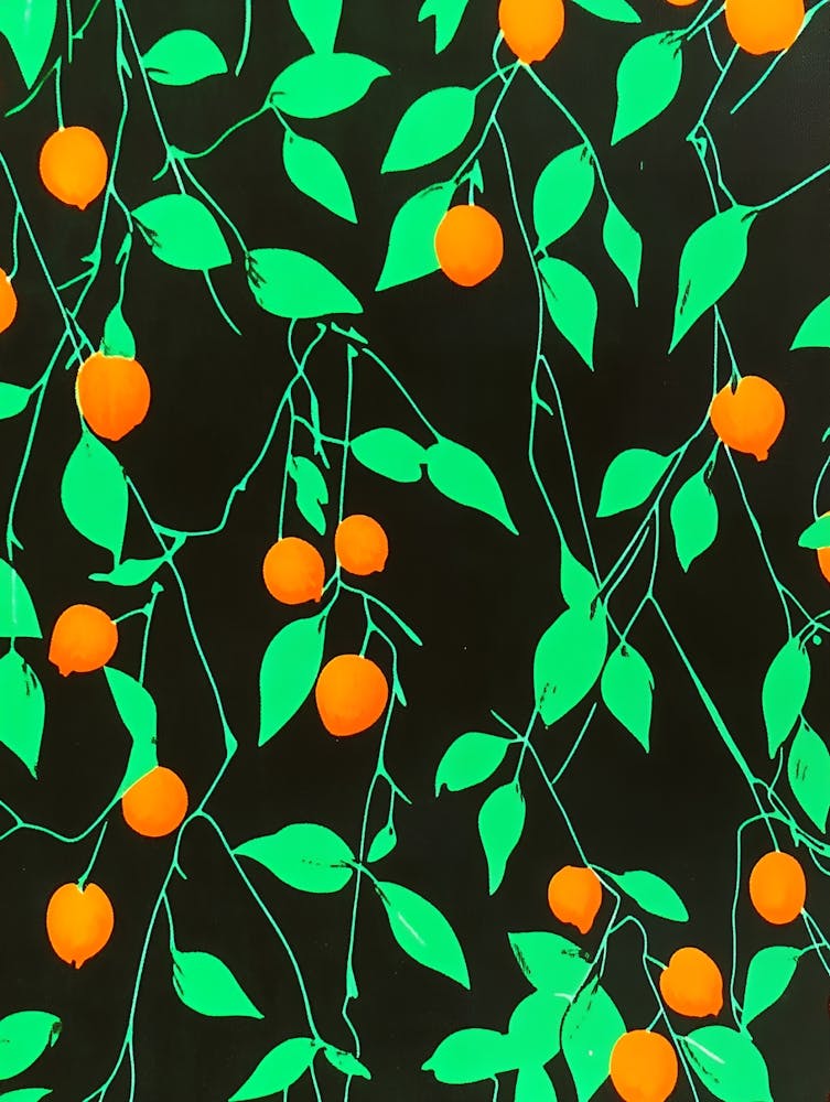 Oranges On Black