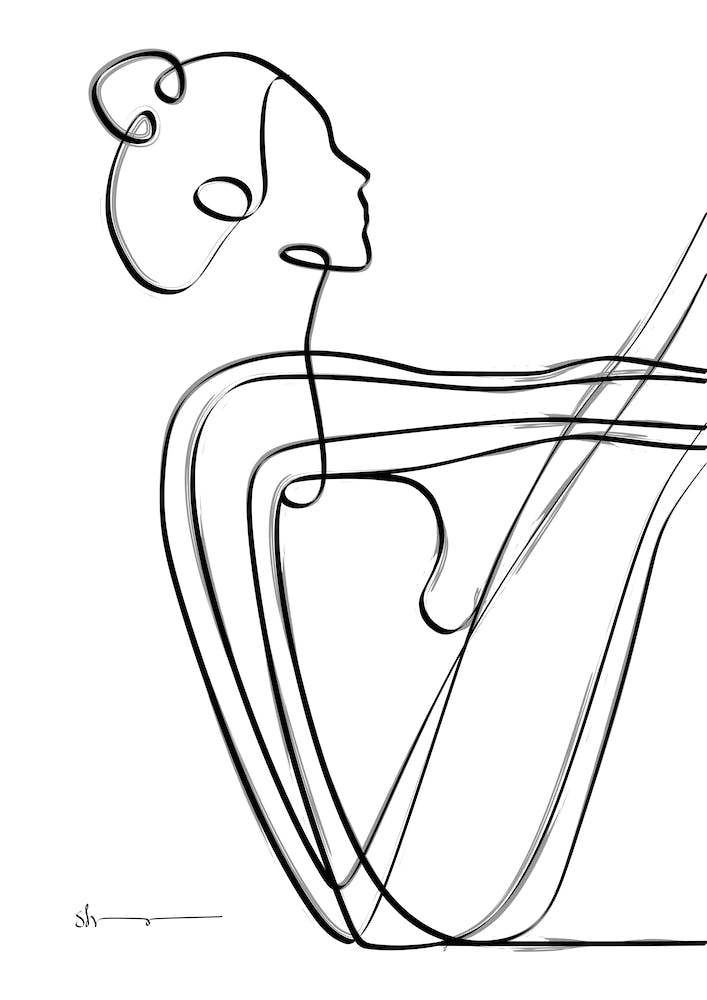 Boat Pose Abstract