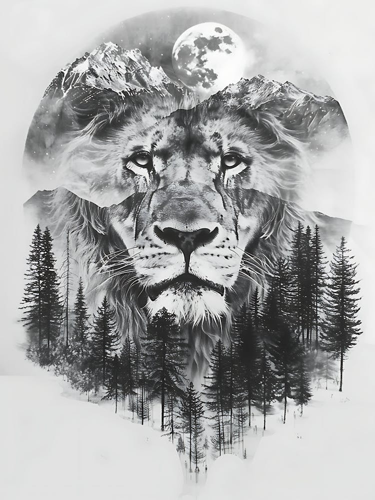 Lion In The Forest 6