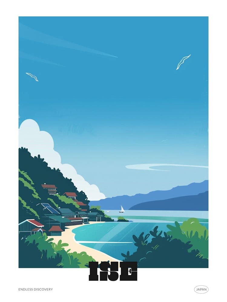Ise Japan 2 Farbiges Reiseposter