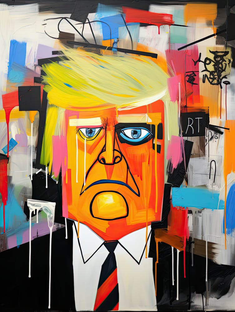 Donald Trump 3 Basquiat-Stil