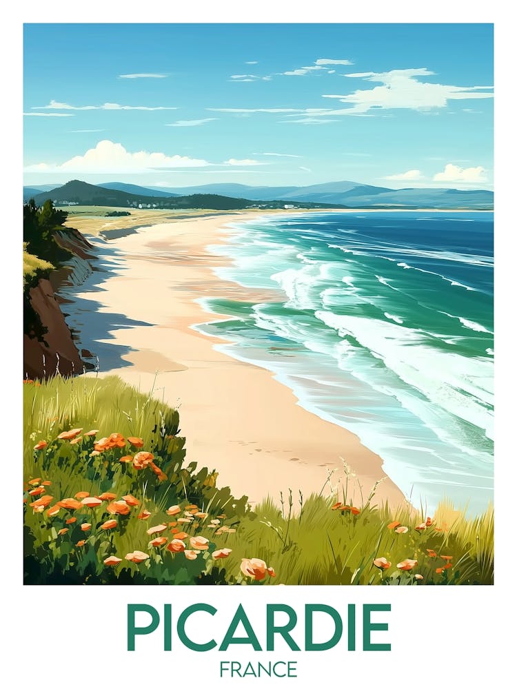 Affiche de voyage Picardie