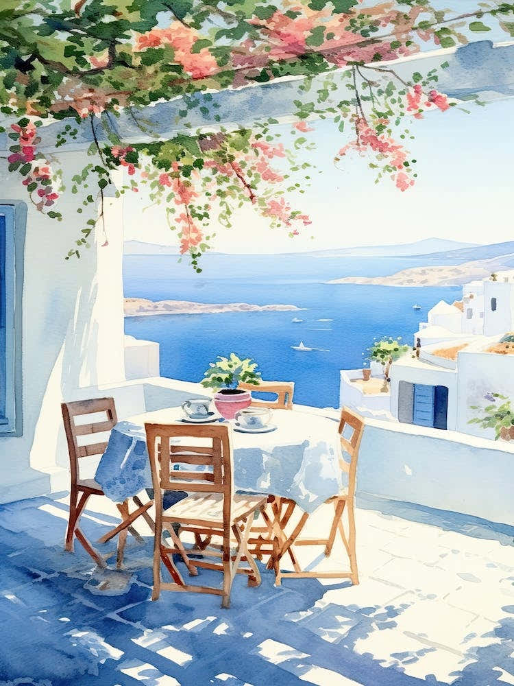 Mykonos Summer Watercolour 7