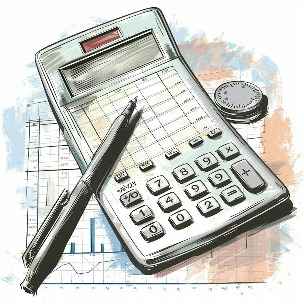Calculator And Pen