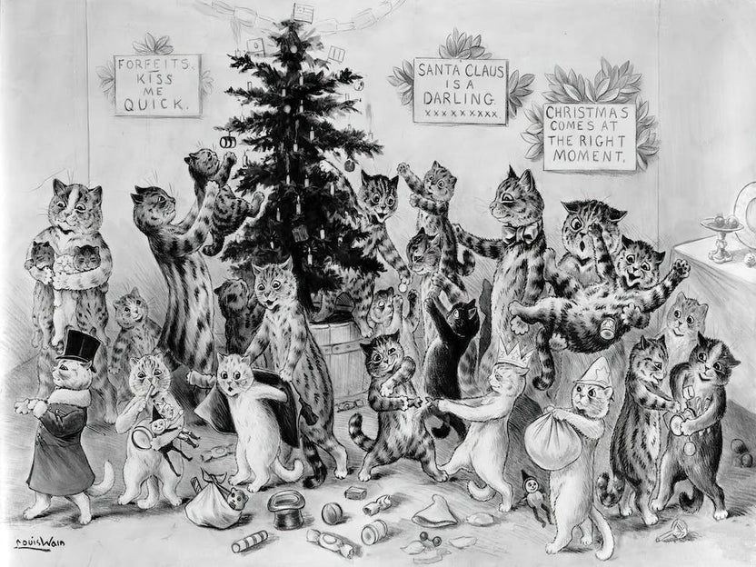 Cats At Christmas, Louis Wain
