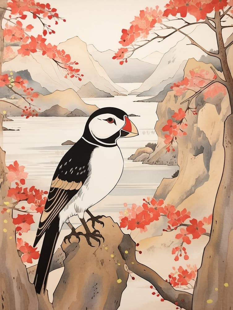 Vogelillustration Puffin 2