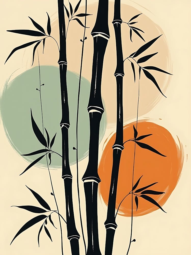 Rustic Botanical Lines in Calm Warm Shades