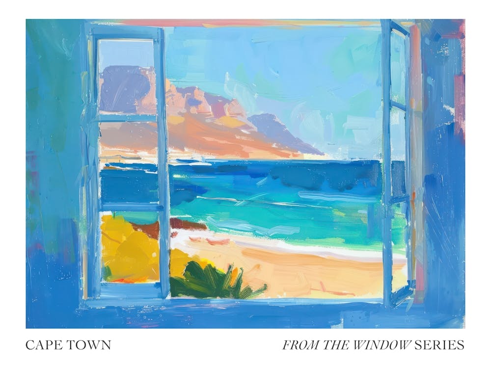 Cape Town From The Window Series Poster Painting 2
