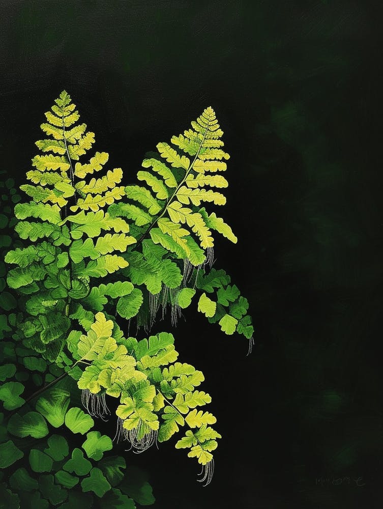 Southern Maidenhair Fern Painting 1