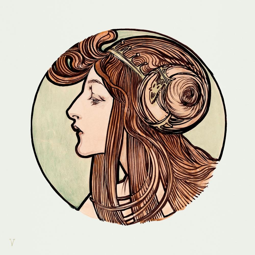 Buntglasfenster für die Fassade der Fouquet Boutique, Alphonse Maria Mucha 3