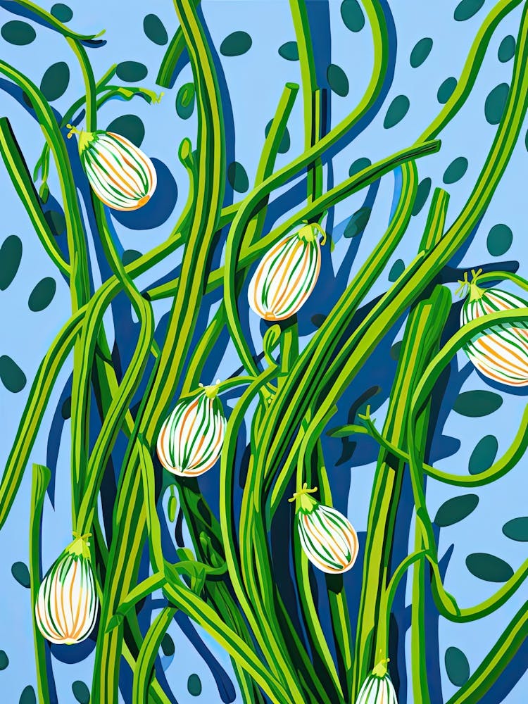 Garlic Scapes Summer Illustration 6