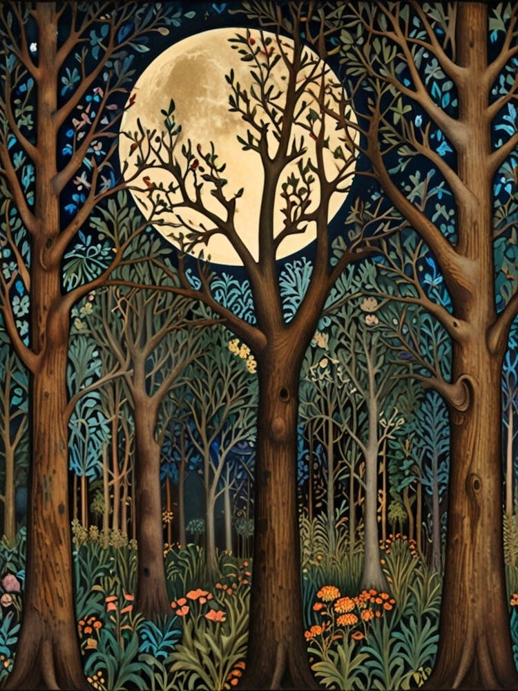 William Morris Moonlight In The Forest 99
