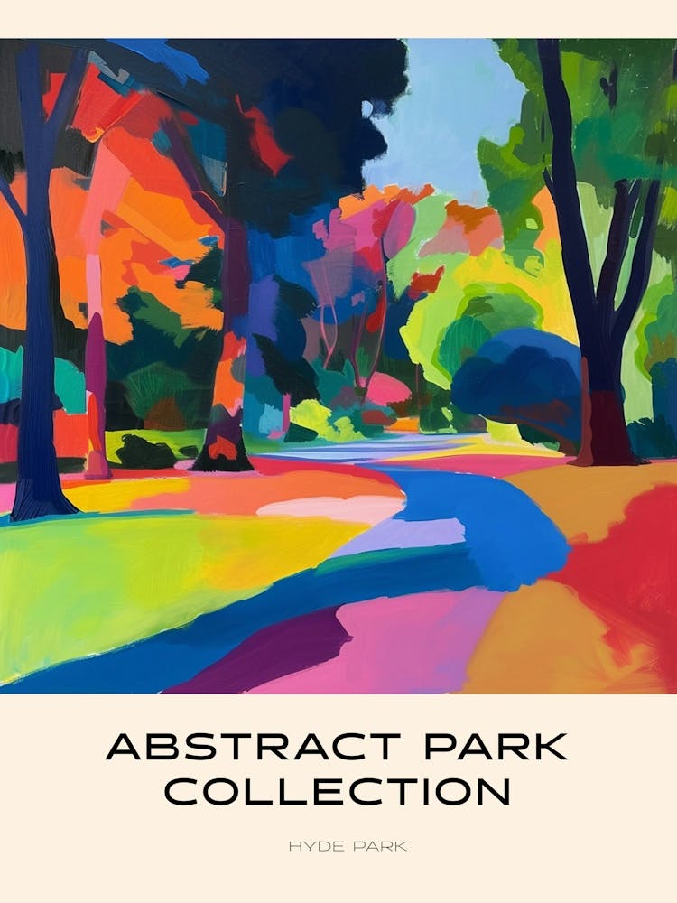 Abstract Park Collection Poster Hyde Park London 1