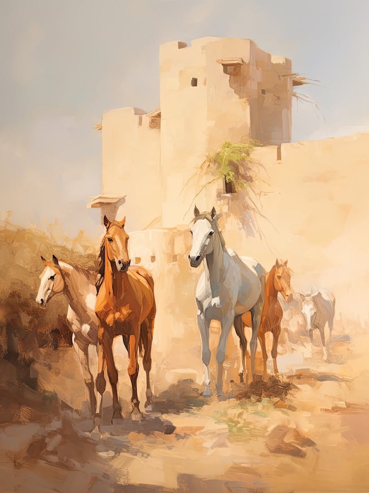 Horses Painting In Rajasthan, India 3