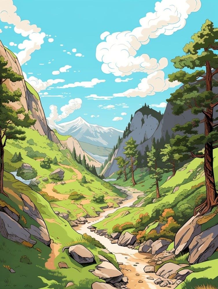 Haute Route France Switzerland 1 Hike Illustration