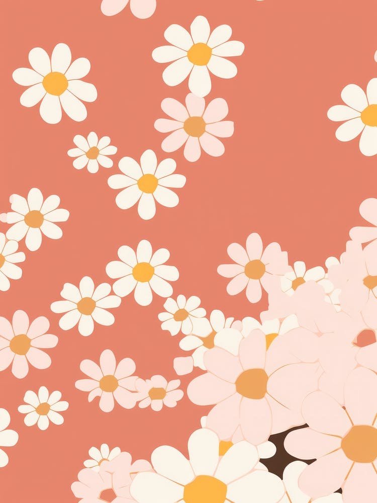 Daisies Flower Big Bold Illustration 4