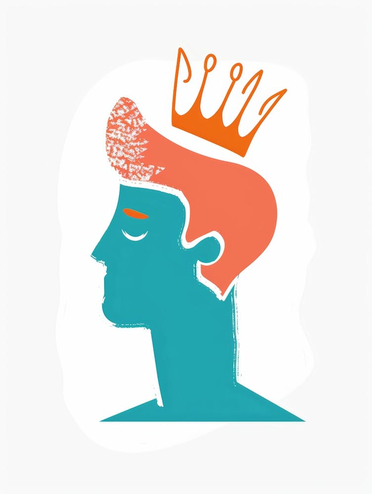 Portrait D'un Homme Avec Une Couronne
