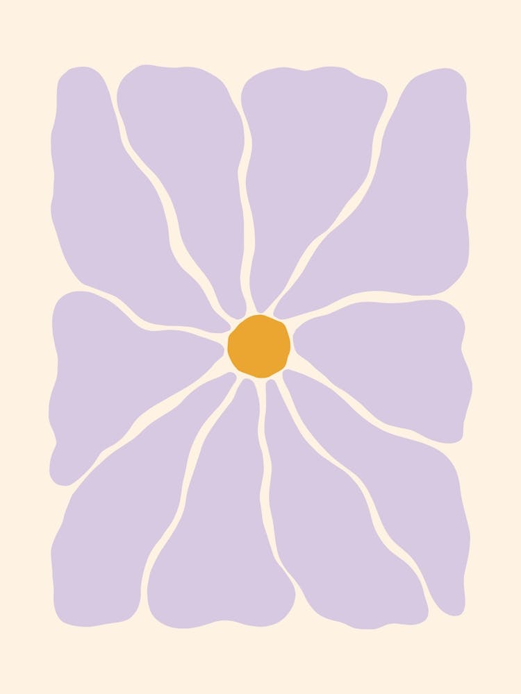 Abstract Flower 01 - Lavender