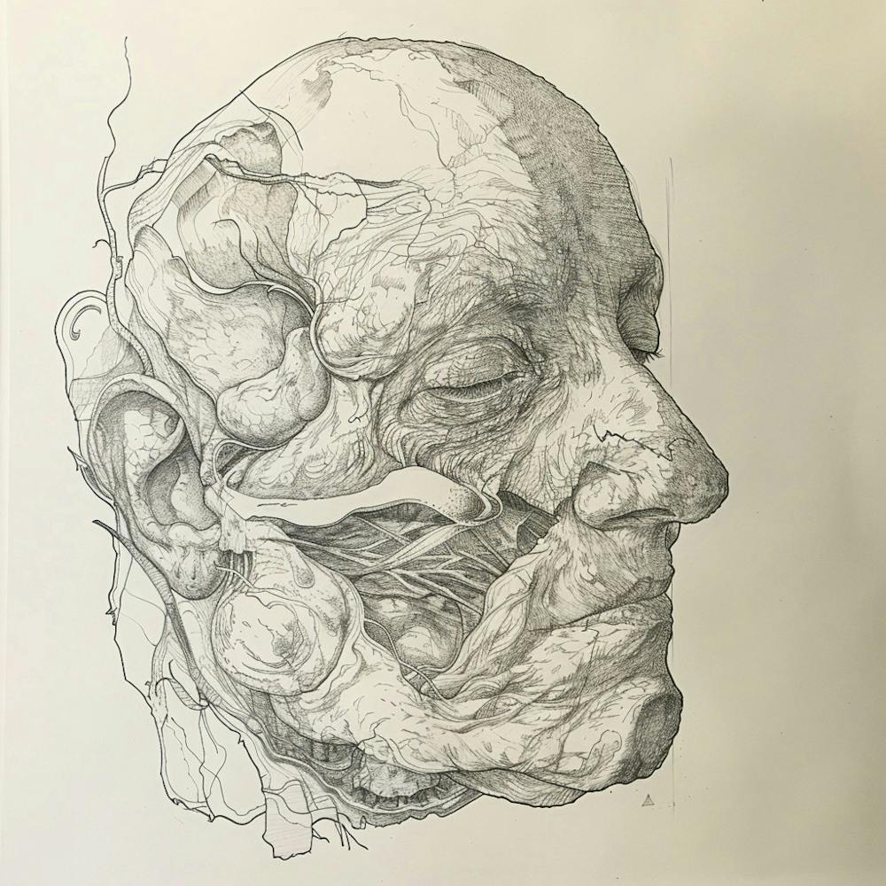 Anatomie eines Kopfes