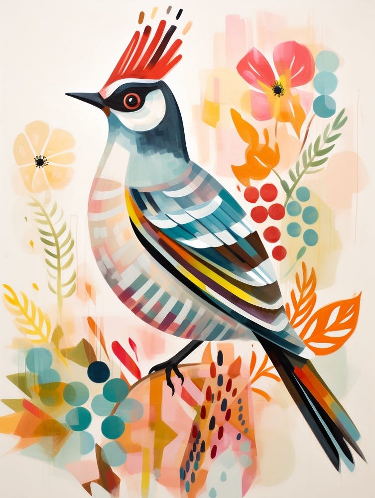 Bird Painting Collage Cuckoo 1