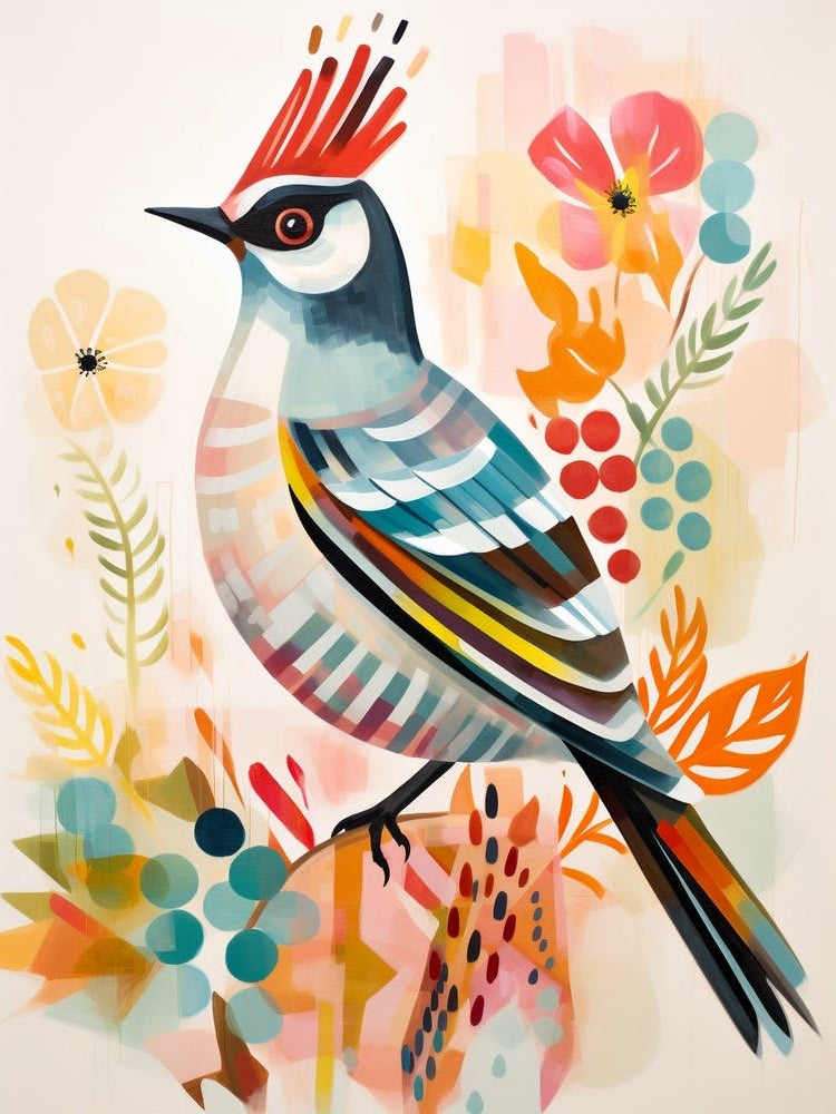 Bird Painting Collage Cuckoo 1
