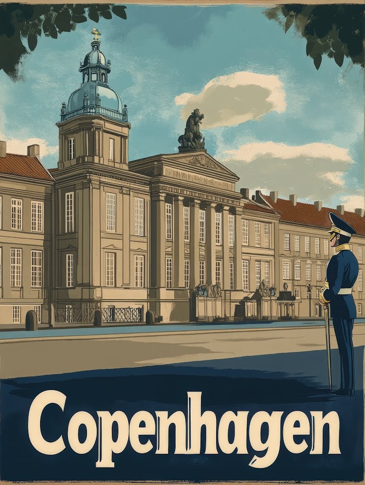 Aihrgdesign A Classic 1960s Travel Poster For Copenhagen 4