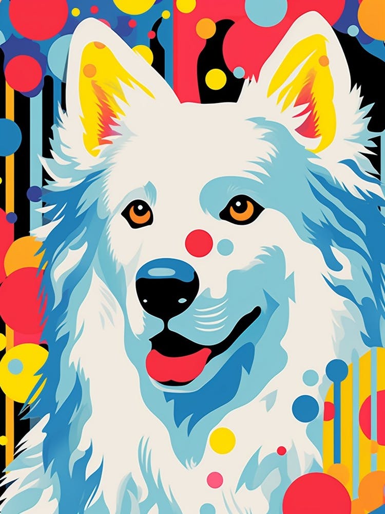 Pop Art Cartoon Samoyed 3