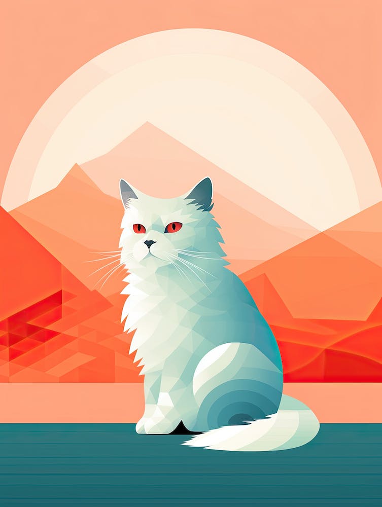 Katze mit roten Augen