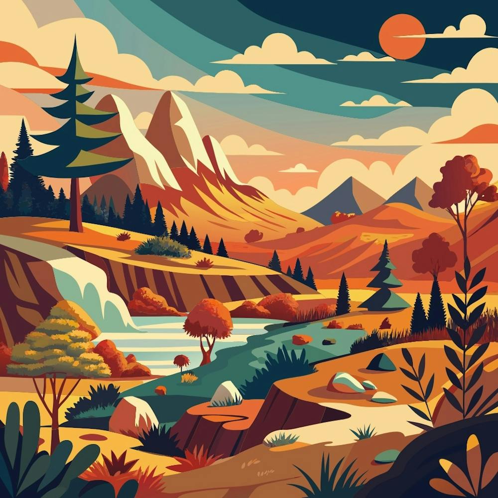 A Harmonious Blend Of Landscapes And Natural Eleme
