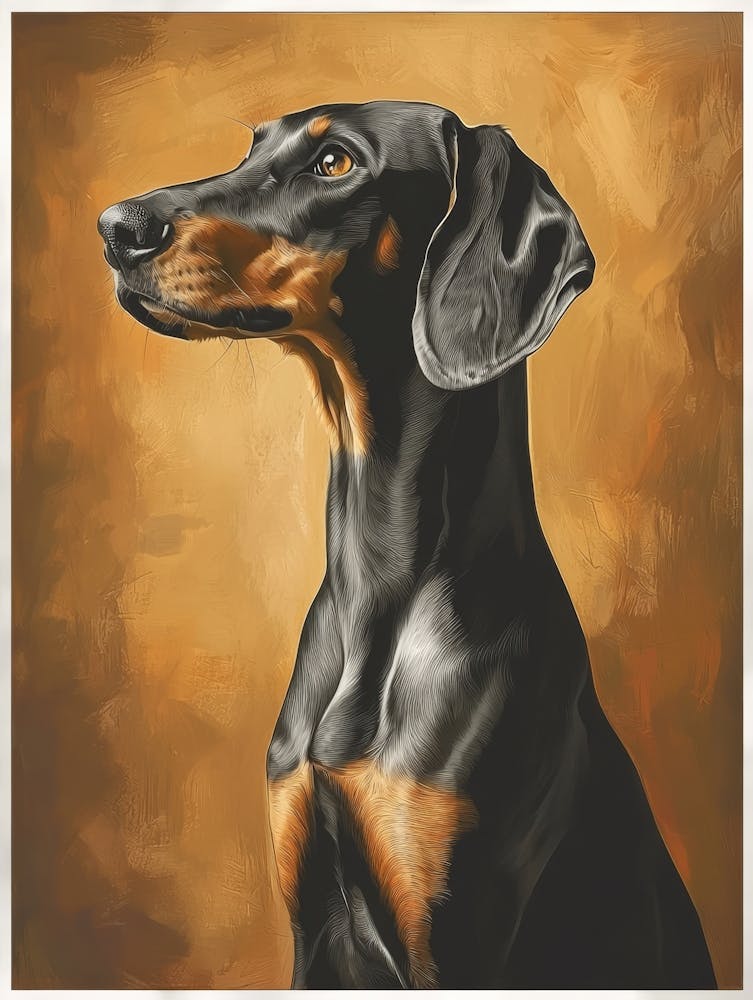 Doberman Pinscher. Generated AI. 2