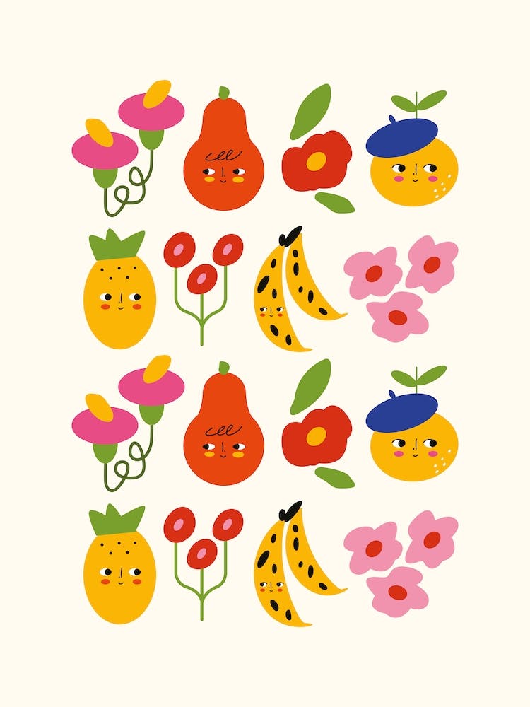 Fruits And Flowers Set 1