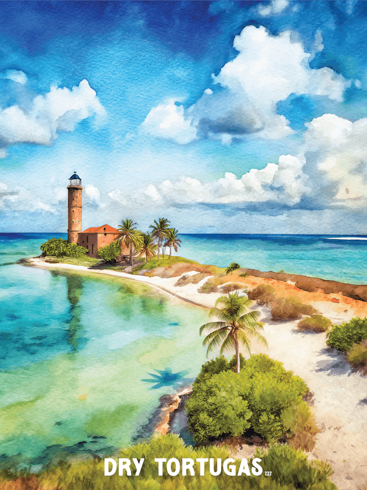 Dry Tortugas National Park Peinture à l'aquarelle