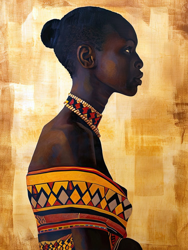 African Tribe Woman, Boho