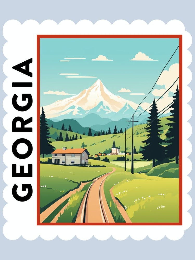 Georgia 2 Travel Stamp Poster
