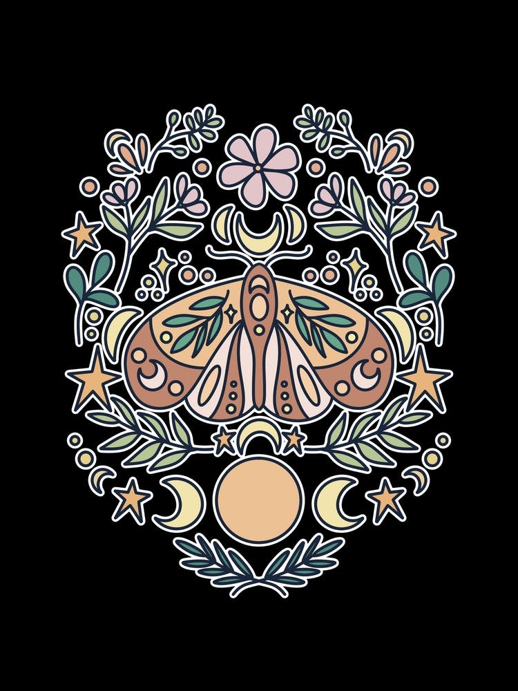Magical Moon Moth | Black