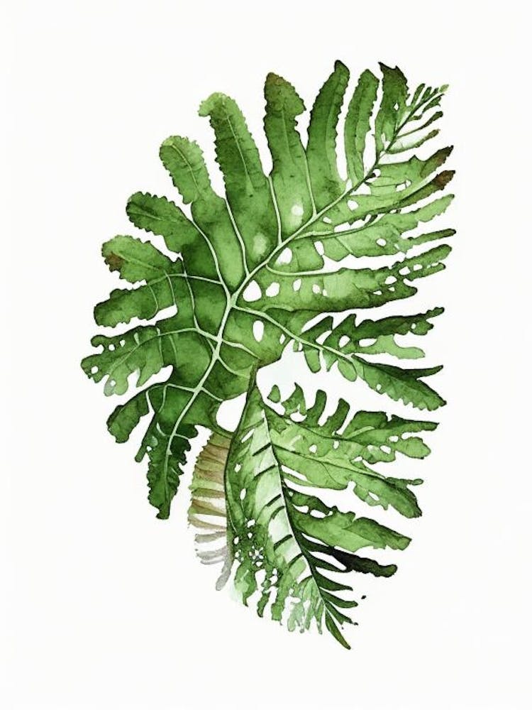 Leatherleaf Fern 3 Watercolour
