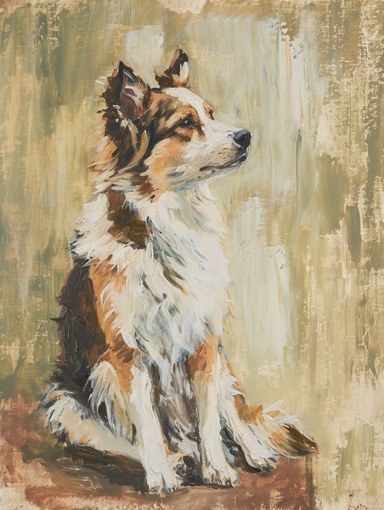 Icelandic Sheepdog Acrylic Painting 5