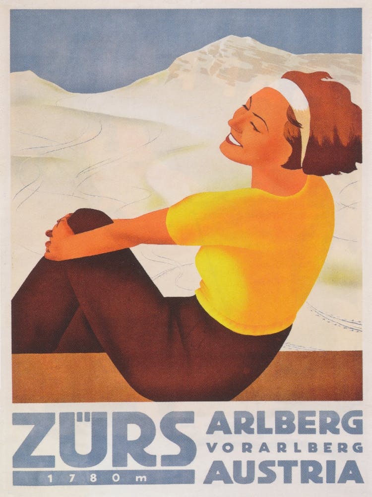 Zurs Austria Vintage Poster Art