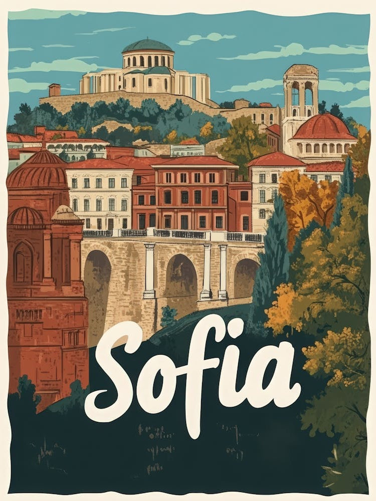 Aihrgdesign A Retro Travel Poster For Sofia 6
