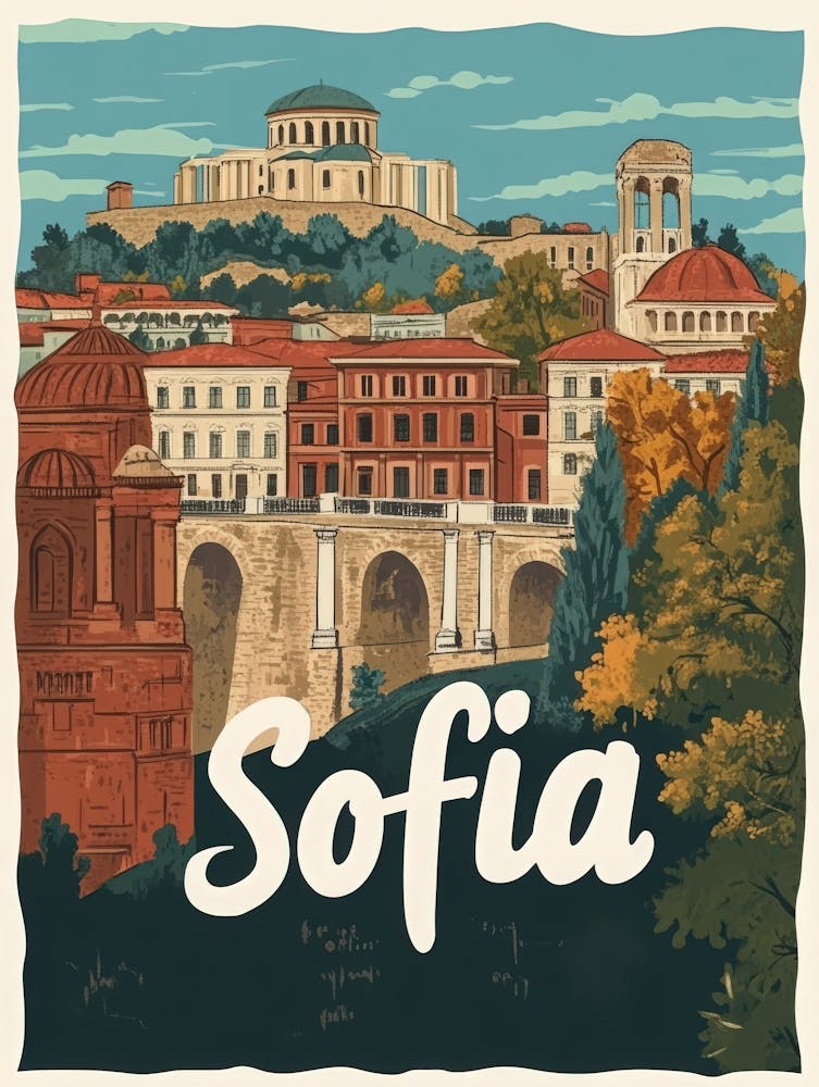 Aihrgdesign A Retro Travel Poster For Sofia 6