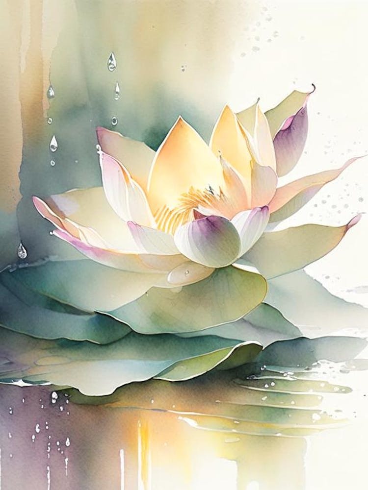Early Lotus Storybook Watercolour 6