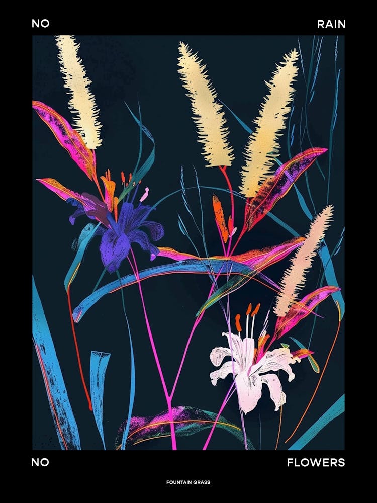 No Rain No Flowers Poster Fountain Grass 4