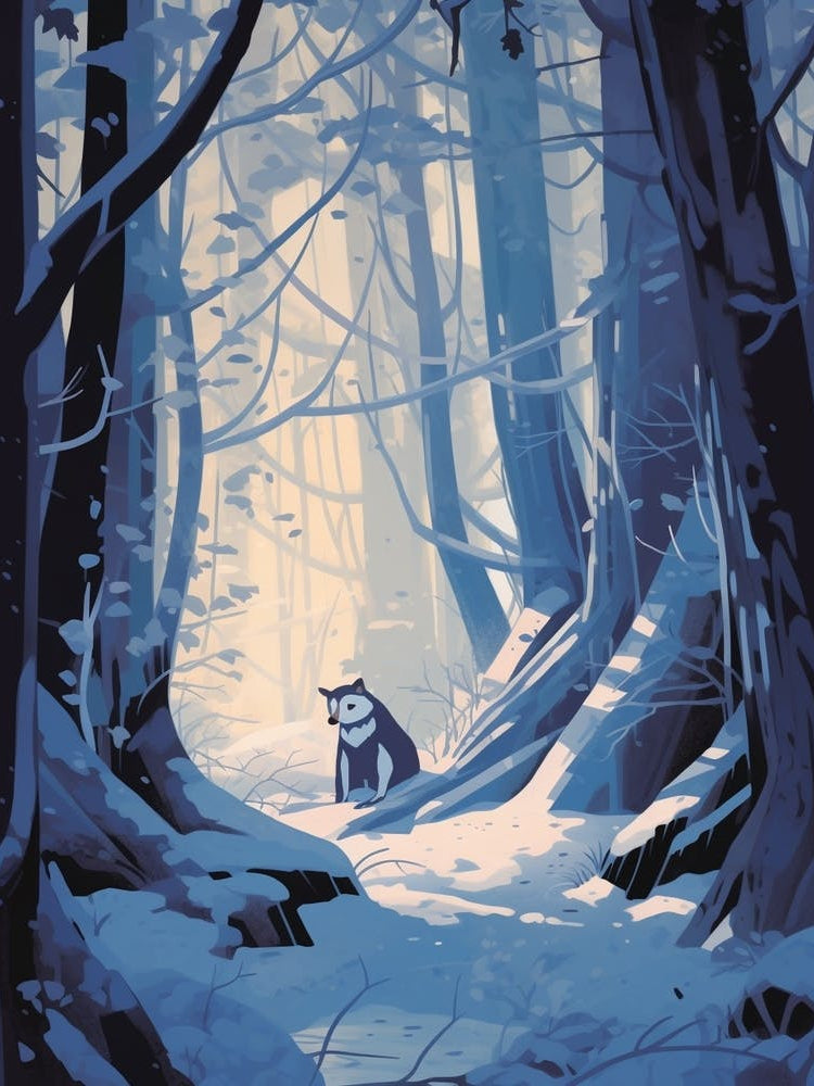 Winter Badger 1 Illustration
